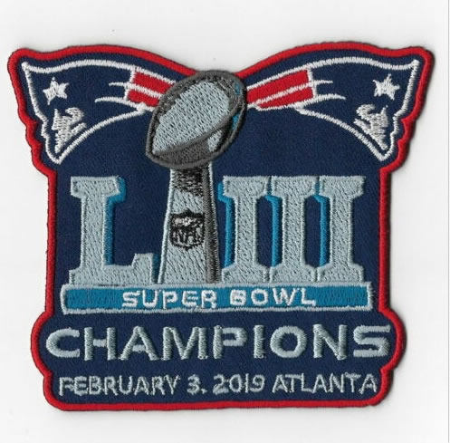 New England Patriots Super Bowl 53 LIII Champions Patch,We sell and wholesale New England Patriots Super Bowl 53 LIII Champions Patch on line form chian!